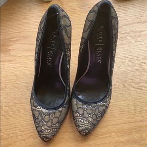 White House Black Market black lace pumps